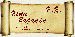 Nina Rajačić vizit kartica